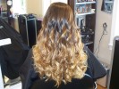 blond dimensional highlight ombre curls
