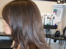 long layers layered hair dark brown