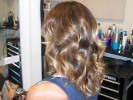 ombre bayalage brown blonde curls