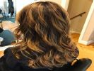 dimensional highlights lowlights blond blonde curls waves hair